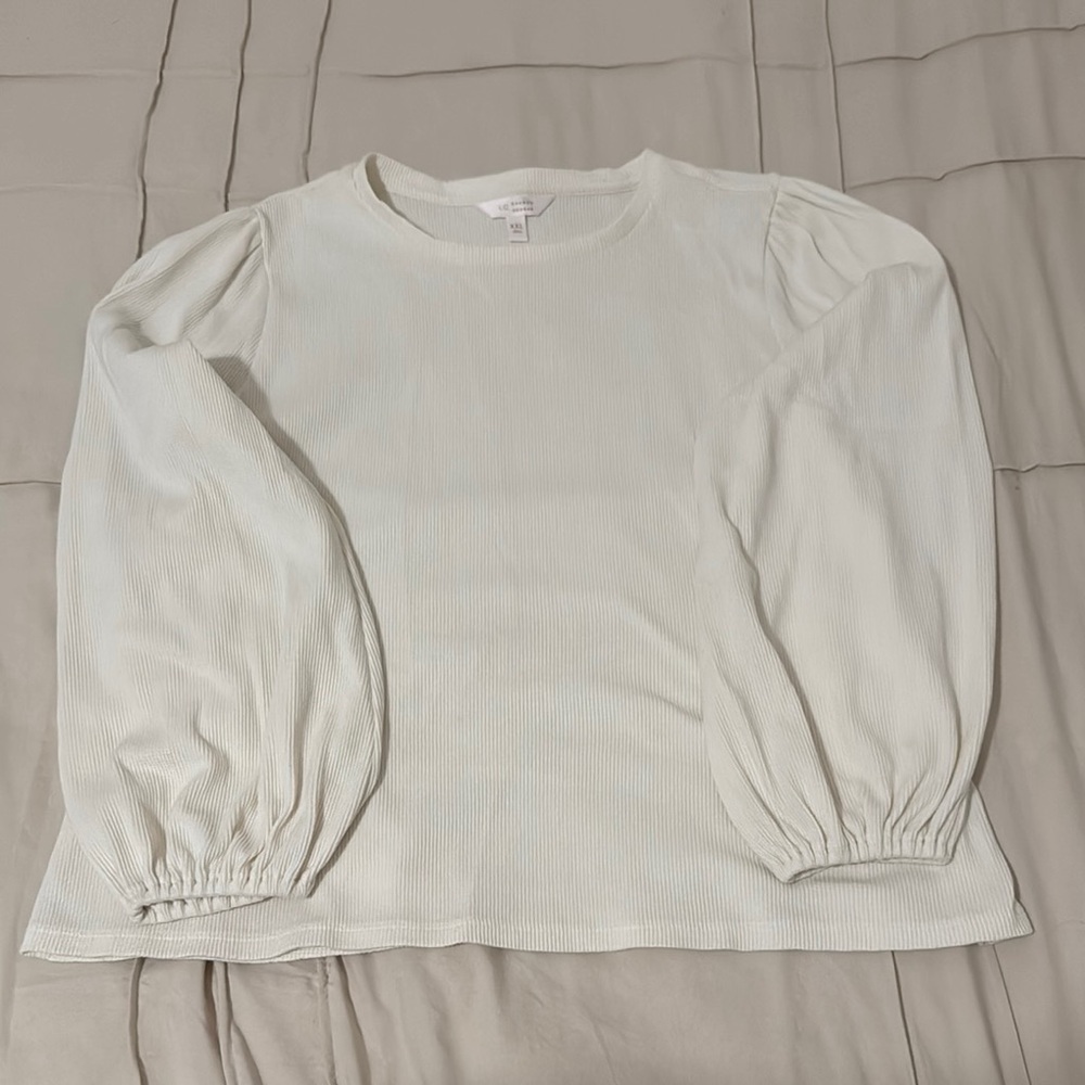 Cream Long Sleeve Blouse
